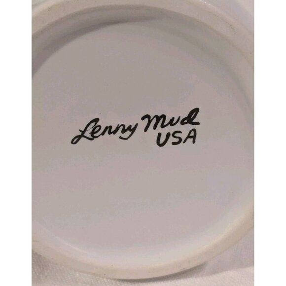 Lenny Mud Eyeglass Holder You're Spectacular Ceramic Red Lips Pencil Cup Planter - Picture 11 of 14